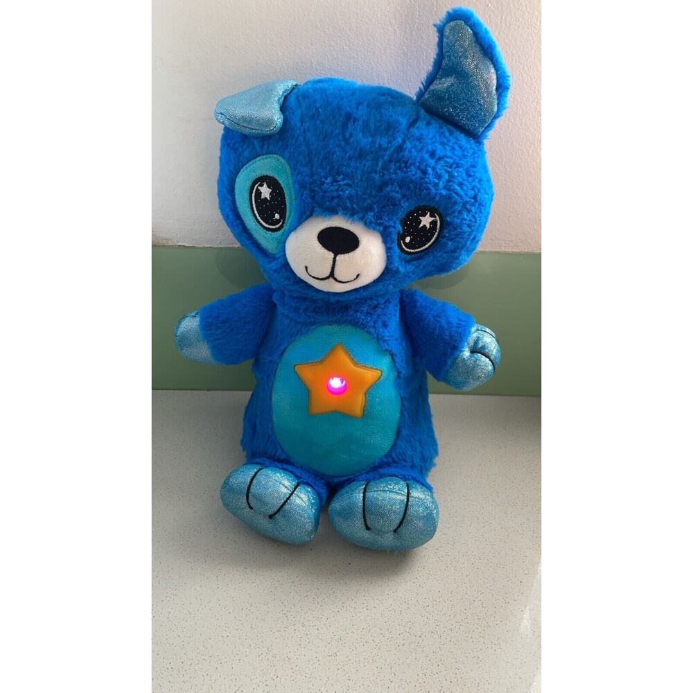Star Belly Dream Lites Puppy Night Light Bed Time Plush Blue Cuddly Puppy